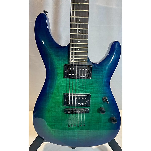 Used Used Schecter Guitar Research C-6 ELITE TRANS GREEN BURST Solid Body Electric Guitar