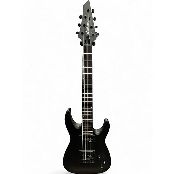 Used Jackson JS22-7 Dinky 7 String Flat Black Solid Body Electric Guitar