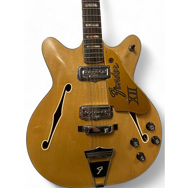 Vintage 1960s Fender Coronado XII Natural Hollow Body Electric Guitar