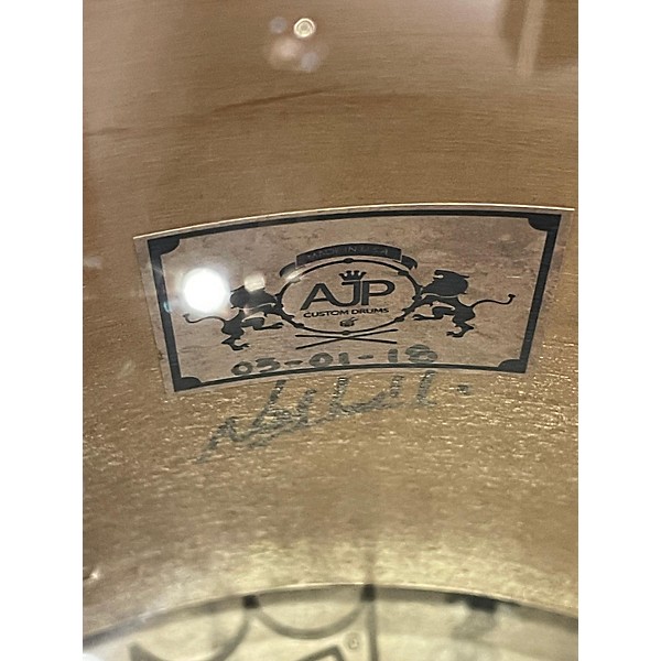 Used Ajp Used AJP 4 piece Custom Embroidered Leather Drum Kit