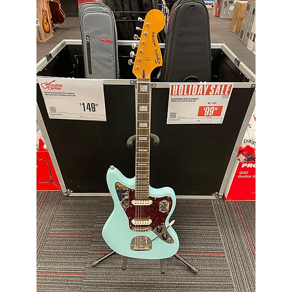 Used Squier Used Squier Classic Vibe 70's Jaguar Daphne Blue Solid Body Electric Guitar