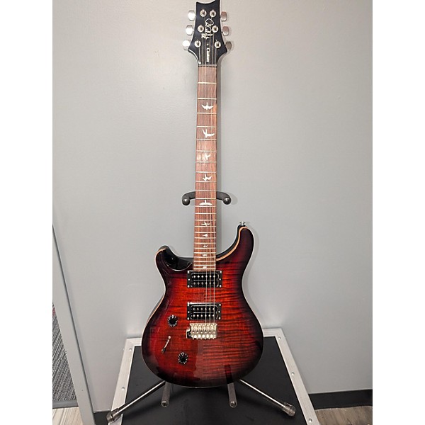 Used PRS Used PRS SE Custom 24 Left Handed Dark Cherry Burst Solid Body Electric Guitar