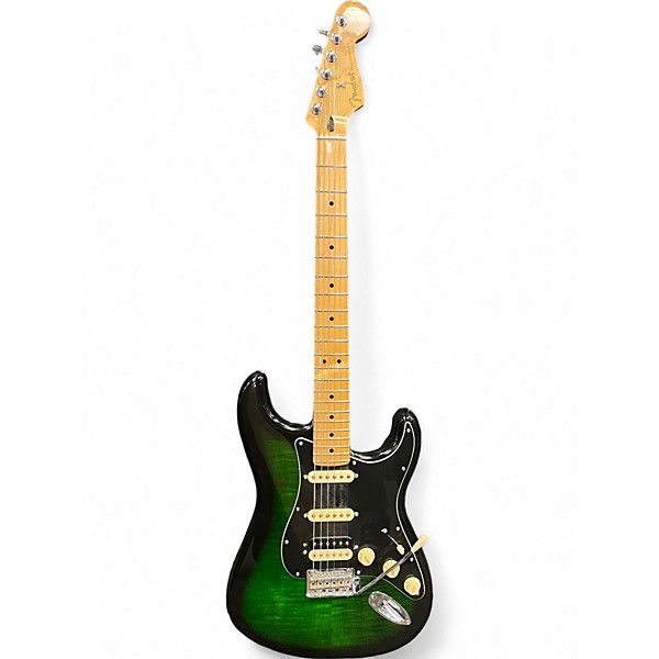 Used Fender Used Fender Player Stratocaster HSS Plus Top Black and Green Burst Solid Body Electric Guitar