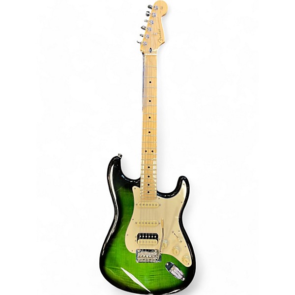 Used Fender Used Fender Player Stratocaster HSS Plus Top Black and Green Burst Solid Body Electric Guitar