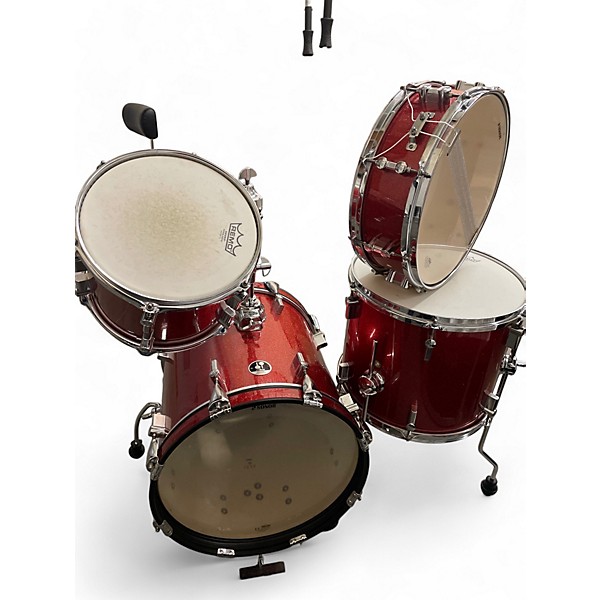 Used SONOR Used SONOR Safari Red Sparkle Drum Kit