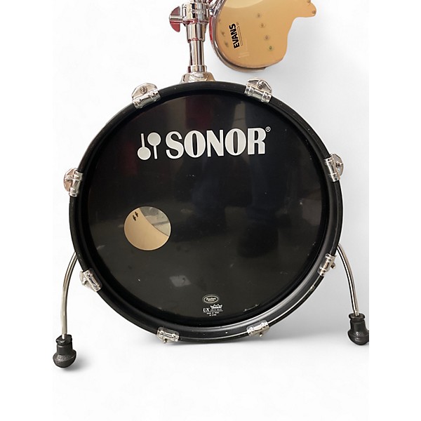 Used SONOR Used SONOR Safari Red Sparkle Drum Kit