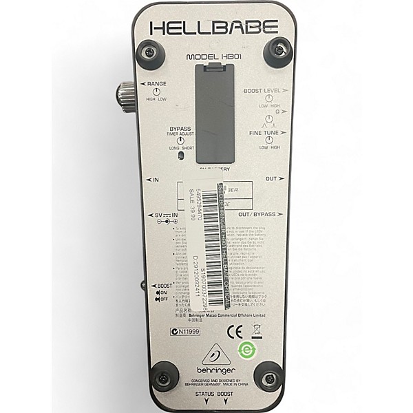 Used Behringer Used Behringer HB01 Hellbabe Optical Wah Effect Pedal