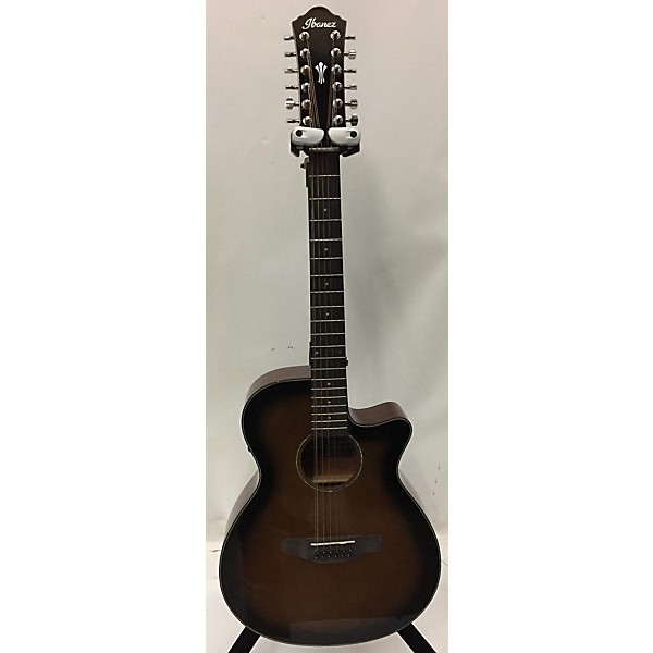 Used Ibanez Used Ibanez AEG5012 Vintage Sunburst 12 String Acoustic Electric Guitar