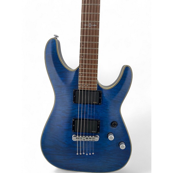 Used Schecter Guitar Research Used Schecter Guitar Research C1 Platinum Trans Blue Solid Body Electric Guitar