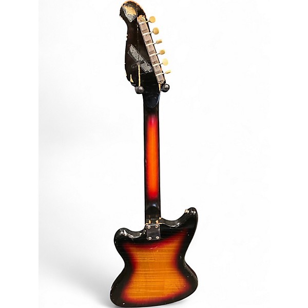 Vintage 1960s Supro Lexington 3 Color Sunburst Solid Body Electric Guitar