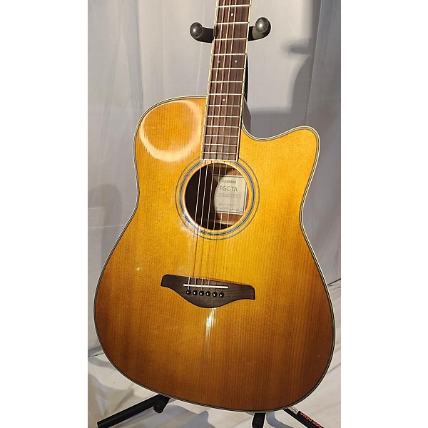 Used Yamaha FGC-TA Natural Acoustic Electric Guitar