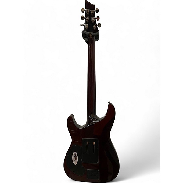 Used 2021 Schecter Guitar Research Hellraiser C1 Floyd Rose Sustaniac Black Cherry Solid Body Electric Guitar