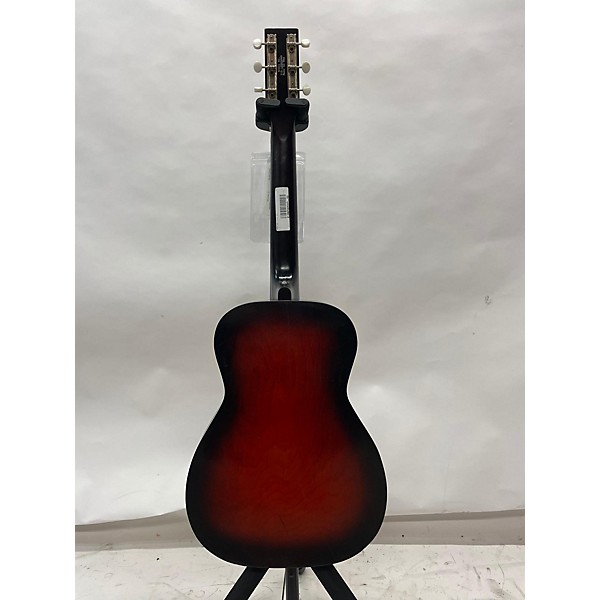 Vintage Sear Roebuck Vintage 1970 Sear Roebuck Silvertone Red To Black Fade Acoustic Guitar