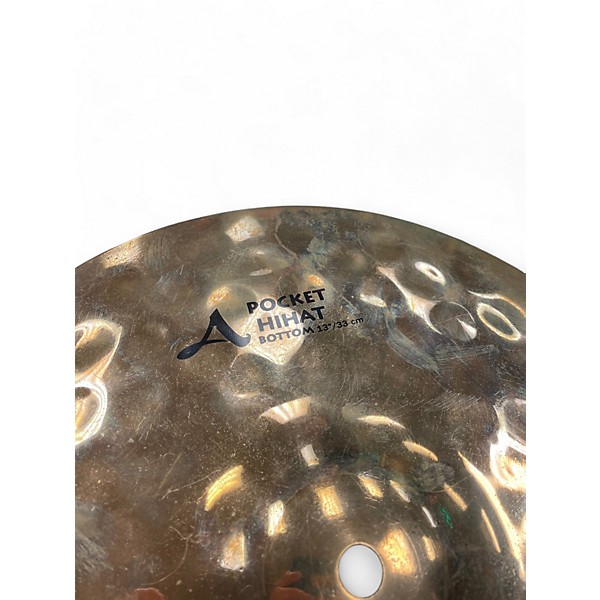 Used Zildjian Used Zildjian A Custom Pocket Hi Hat Cymbal