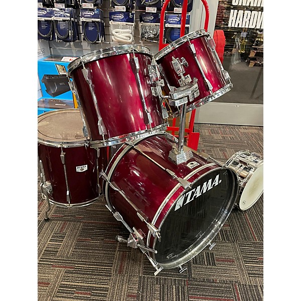 Vintage 1990s TAMA 5 piece Rockstar DX Crimson Plum Drum Kit