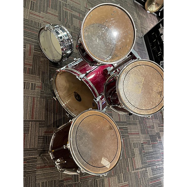 Vintage 1990s TAMA 5 piece Rockstar DX Crimson Plum Drum Kit