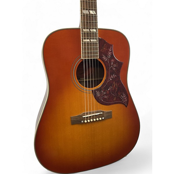 Used Epiphone Used Epiphone inspired by hummingbird Heritage Cherry Sunburst Acoustic Electric Guitar