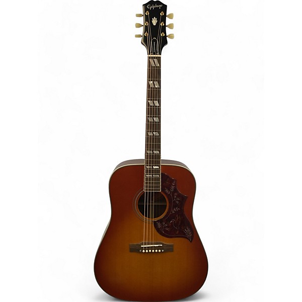 Used Epiphone Used Epiphone inspired by hummingbird Heritage Cherry Sunburst Acoustic Electric Guitar