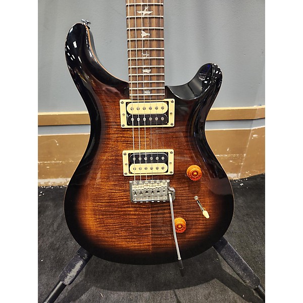 Used PRS Used PRS SE Custom 24 Black Gold Sunburst Solid Body Electric Guitar