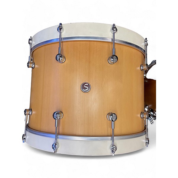 Used Sugar Percussion Used Sugar Percussion Alaskan Yellow Cedar Stave Satin Natural Drum Kit