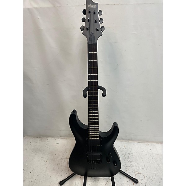 Used Schecter Guitar Research Used Schecter Guitar Research C1 BLACKOUT Satin Black Solid Body Electric Guitar