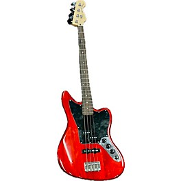 Used Squier Used Squier Vintage Modified Jaguar Bass Red Electric Bass Guitar