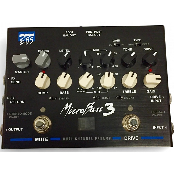 EBS MicroBass 3 デュアルチャンネルプリアンプ