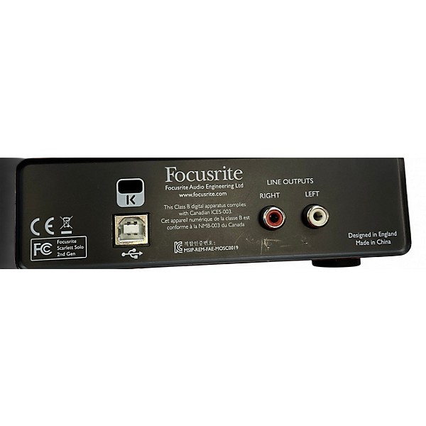 Used Focusrite Used Focusrite Scarlett Solo Gen 2 Audio Interface