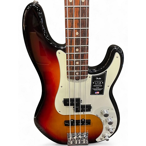 Used Fender Used Fender American Ultra Precision Bass Ultraburst Electric Bass Guitar