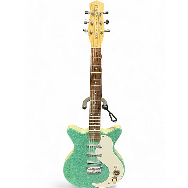 Used Danelectro DC3 Emerald Green Solid Body Electric Guitar