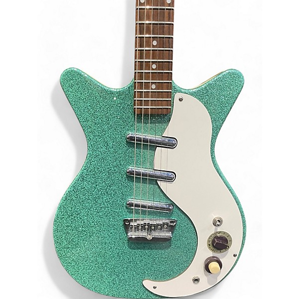 Used Danelectro DC3 Emerald Green Solid Body Electric Guitar