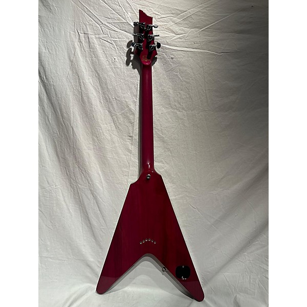 Used Schecter Guitar Research Used Schecter Guitar Research V-1 CUSTOM Trans Purple Solid Body Electric Guitar