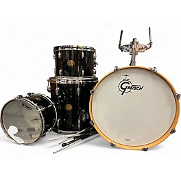 Used Gretsch Drums Used 1980s Gretsch Drums 4 piece American Progressive Jazz Black Drum Kit