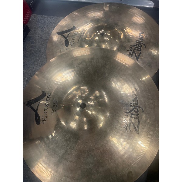 Used Zildjian Used Zildjian 14in A Custom Hi Hat Pair Cymbal