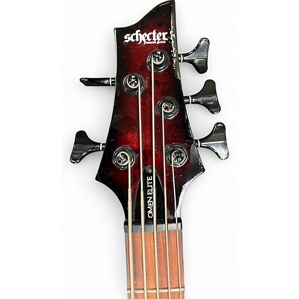 Used Schecter Guitar Research Used Schecter Guitar Research Omen elite 5 Red burst Electric Bass Guitar