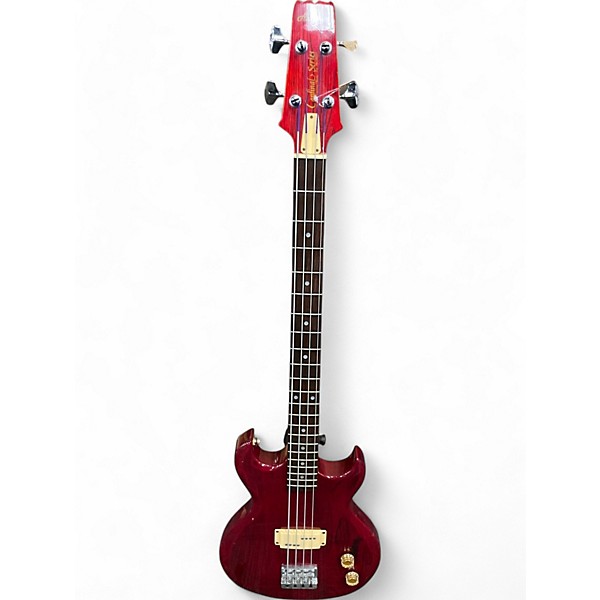 Used Aria CSB380 Red Electric Bass Guitar