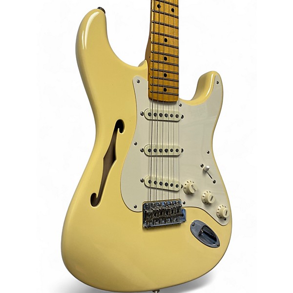 Used Fender Used Fender Eric Johnson Signature Stratocaster Thinline Vintage White Hollow Body Electric Guitar