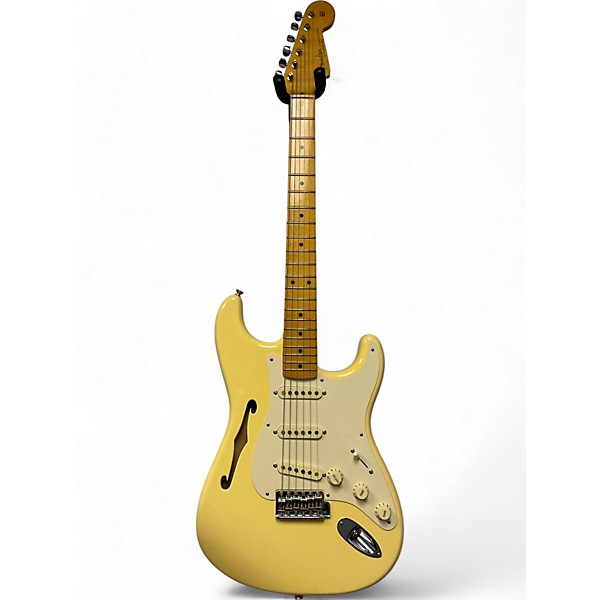 Used Fender Used Fender Eric Johnson Signature Stratocaster Thinline Vintage White Hollow Body Electric Guitar