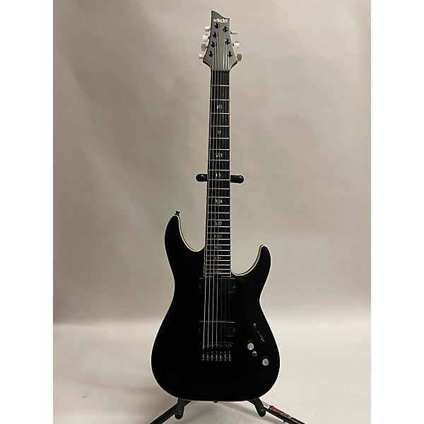 Used Schecter Guitar Research Used Schecter Guitar Research Evil Twin Seven String Matte Black Solid Body Electric Guitar