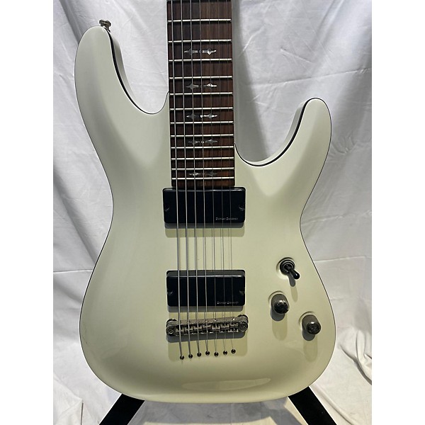 Used Schecter Guitar Research Used Schecter Guitar Research Demon 7 String Vintage White Solid Body Electric Guitar