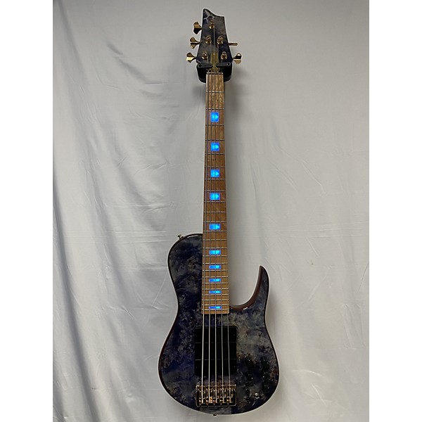 Used D'mark Used D'MARK OMEGA 5 BLUE BURL Electric Bass Guitar