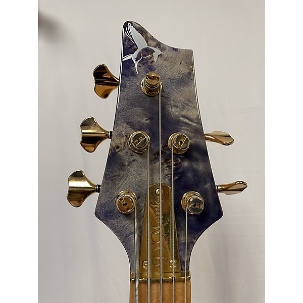 Used D'mark Used D'MARK OMEGA 5 BLUE BURL Electric Bass Guitar