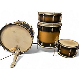 Vintage Slingerland Vintage 1950s Slingerland 4 piece Swingmaster Ensemble Black And Gold Duco Drum Kit