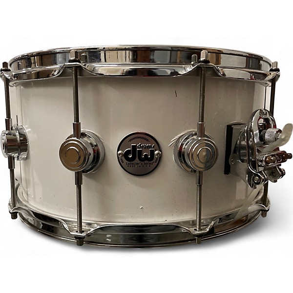 Used DW Used DW Collector's Series Maple Snare WHITE Drum