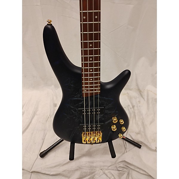 Used Ibanez Used Ibanez SDGR SR300EDX Black Ice Frozen Matte Electric Bass Guitar