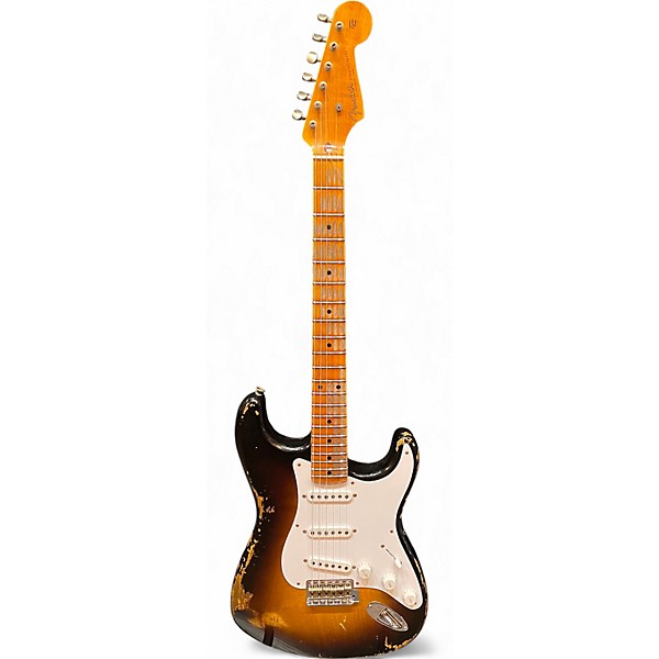 Used 2024 Fender Limited 70th Anniversary 1954 Stratocaster Heavy Relic 2 Color Sunburst Solid Body Electric Guitar