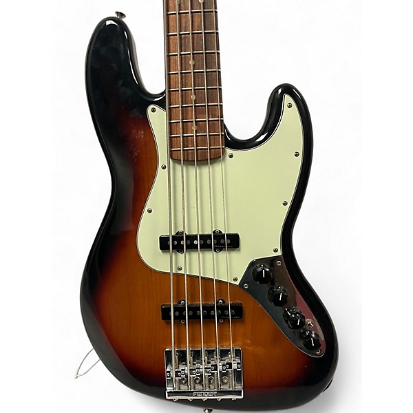 Used 2021 Fender Player Plus Jazz Bass V 3 Color Sunburst Electric Bass Guitar