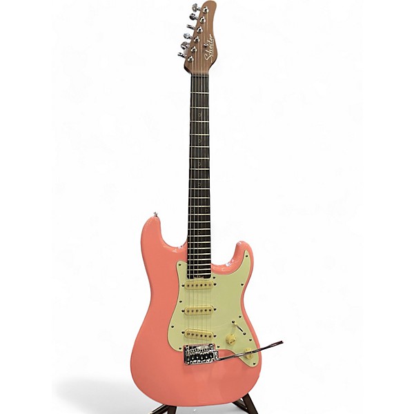 Used Schecter Guitar Research Used Schecter Guitar Research Nick Johnston Pink Solid Body Electric Guitar