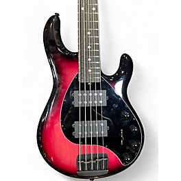 Used 2022 Ernie Ball Music Man Stingray 5 String raspberry burst Electric Bass Guitar