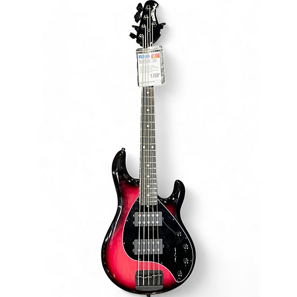 Used 2022 Ernie Ball Music Man Stingray 5 String raspberry burst Electric Bass Guitar